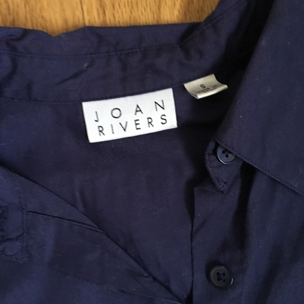 Joan Rivers Blue Collared Buttondown